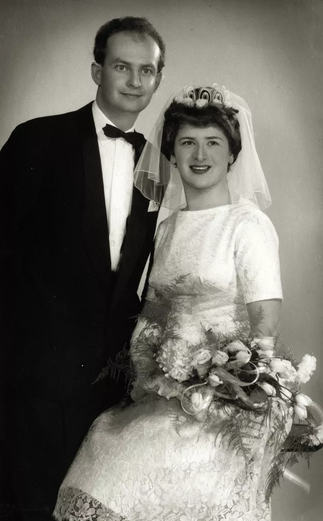 Hochzeitsfoto von Kitty und Herbert Schrott