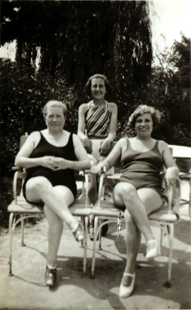 Panni Koltai with her mother