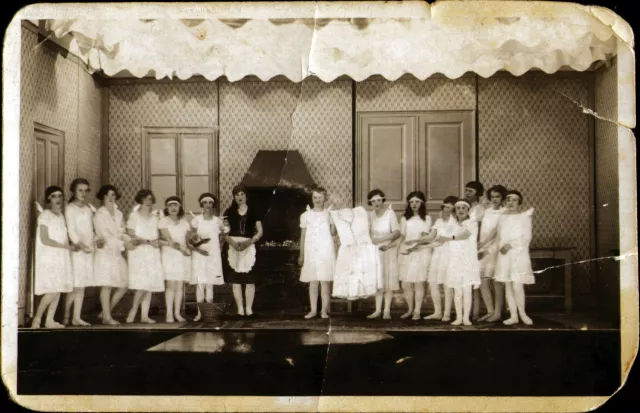 Panni Koltai in a school performance