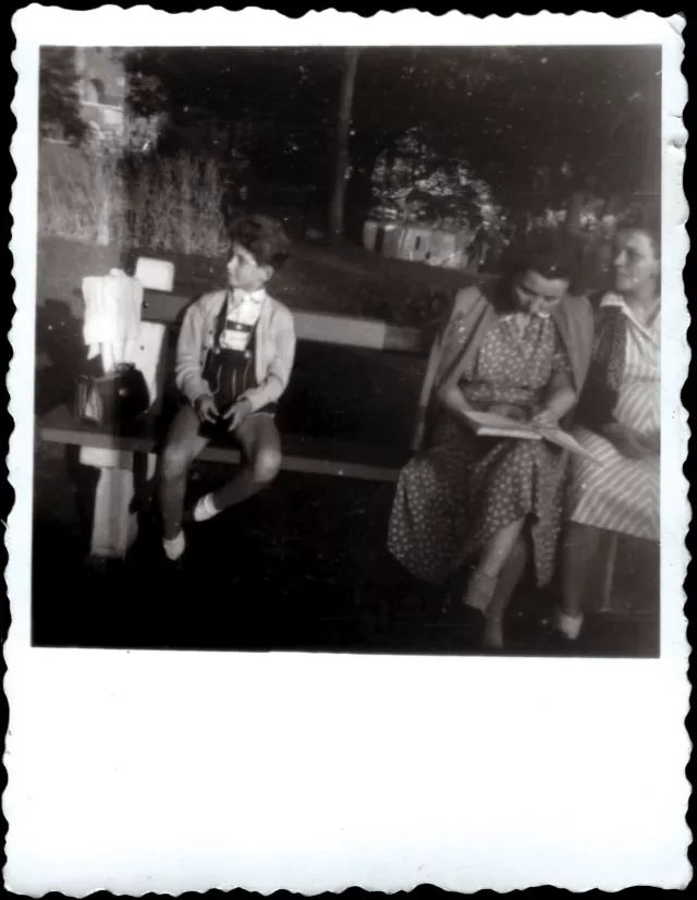 Panni Koltai with her son
