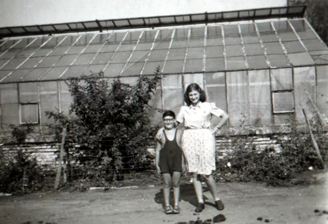 Erika Izsak and her cousin, Tamas Biro, on the MIKEFE grounds