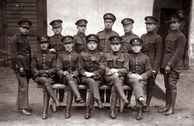 Vojtech Pasternak and fellow soldiers