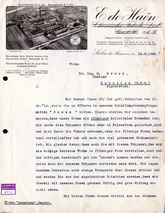 Correspondence of Judita Sendrei's father, Matija Bruck
