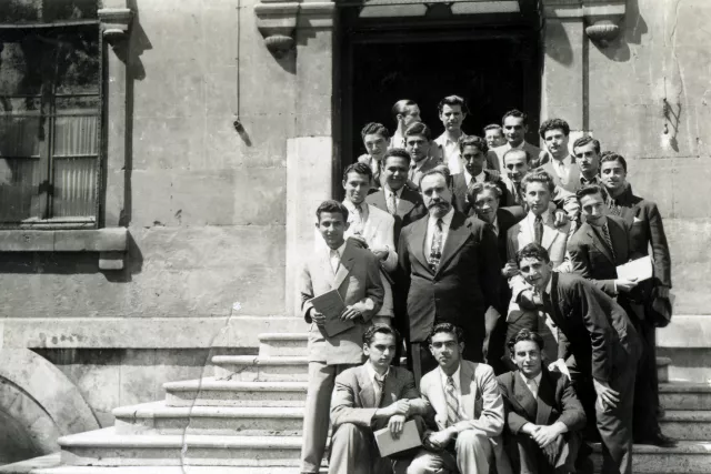Harun Bozo with his fellow students at the St. Benoit Lycee