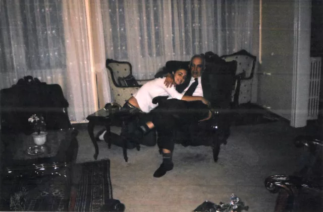 Harun Bozo with his daughter Feride