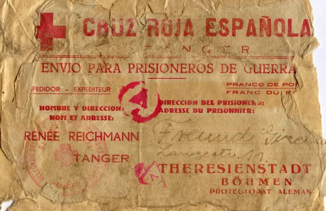 Wrapper from a Red Cross package