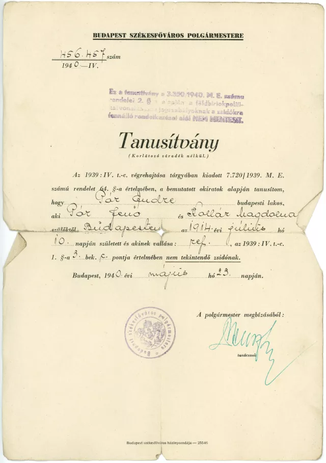 Tanúsítvány