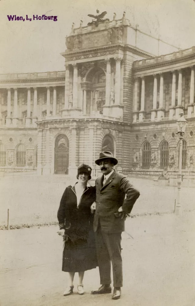 Miksa Domonkos on honeymoon with his second wife