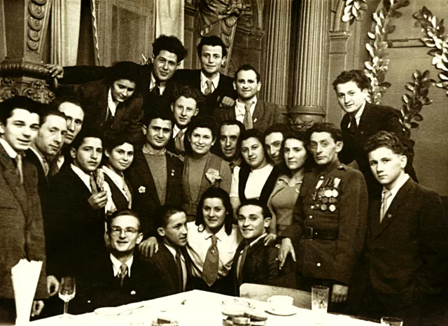 Tomasz Miedzinski with Jewish activists in Wroclaw