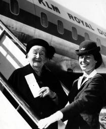 Regine Bendiner als Passagier der KLM