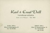 Die Visitenkarte Karl und Ernst Drill