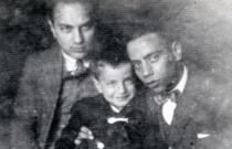 Paul Rona, Theo Rosenzweig, später Rosss, mit einem Freund