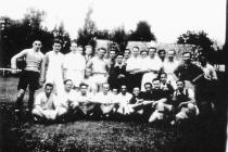 Buby Schieber in der Fußballmanschaft des Lyzeum