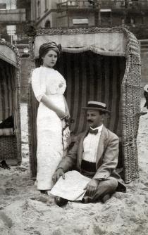 Vilma und Albert Smolka im Urlaub an der Nordsee
