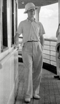 Wilhelm Steiner auf dem Luxusdampfer von New York in die Dominikanische Republik