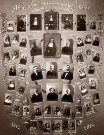 Margit Brichta on the group photo of the graduating class in the Teacher Training College of Kassa