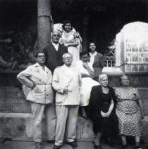 Eshua Almalech's father Aron Almalech and his second mother Luna Almalech before their leaving for Israel
