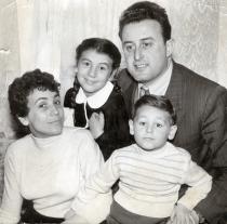 Eshua Almalech's family after his first trip to Israel