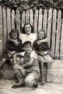 Ester Josifova with Bulgarian children