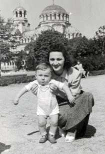 Regina Molhova with her son Benedict Molhov