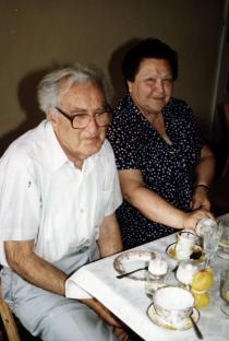 Korina Solomonova with her husband Shemaya Geron