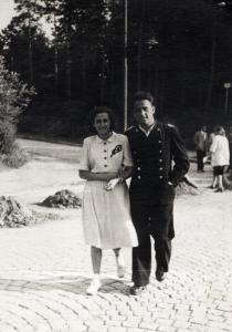 Lea Beraha and her future husband Leon Beraha