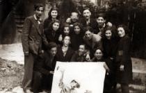 Mazal Asael with her Hashomer Hazair group