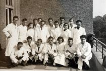 Sophie Pinkas with university colleagues