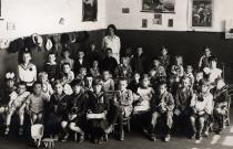 Nissim and David Kohenov with students of the Bulgarian school  'Naycho Tsanov'