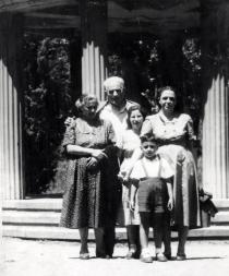 Victoria Behar with her son Emil Behar and her parents-in-law Iacob and Lenka Behar