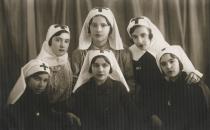 Adela Hinkova in the Red Cross organization in high school
