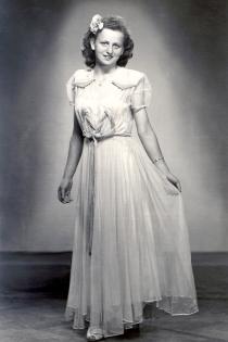 Eva Duskova at a ball
