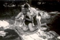 Harry Fink with his nanny
