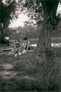 Harry Fink on the riverbank