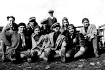 Maurice Beza with members of the Move motorcyclist union