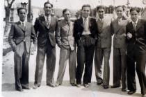 Maurice Leon with friends from Maccabi