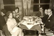 Mario Modiano having dinner with his parents and his wife