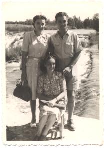 Renee Molho with friends in Palestine