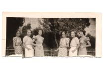 Renee Molho with her classmates, Jeana Kovo and Frida Benroubi