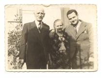 Solon Molho and his parents, Mair and Sterina Molho