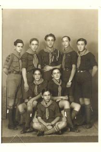 Solon Molho with fellow boy scouts