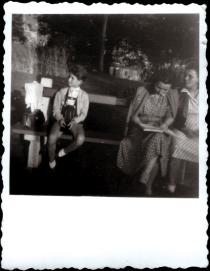 Panni Koltai with her son