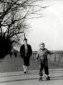 Maria Feheri with her son Gyuri Feheri