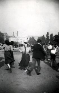 Maria Feheri at the Communist World Youth Meeting