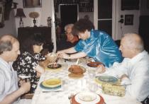 Gyula Foldes and Eva Redei with friends