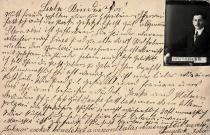 Postcard from Gabor Paneth's grandfather Adolf Paneth to his son Lajos Paneth