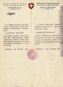 Schutzpass of Gabor Paneth