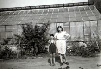 Erika Izsak and her cousin, Tamas Biro, on the MIKEFE grounds
