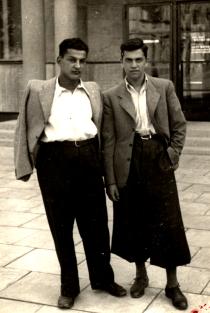 Mikhail Brantsovskiy with his friend