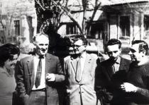 Zlata Tkach and her husband Yefim Tkach with a group of Soviet composers